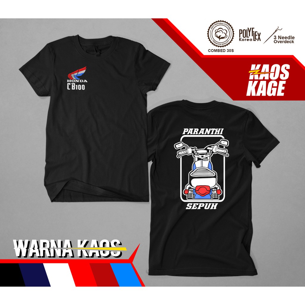 kaos motor abg cowok CB 100 Paranthi Sepuh kualitas distro ...