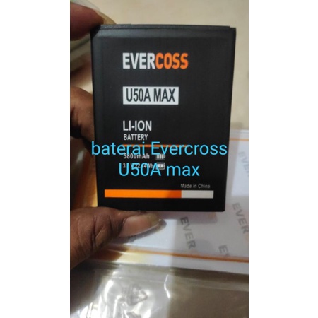 baterai Evercoss tipe U50A max ORI 100%