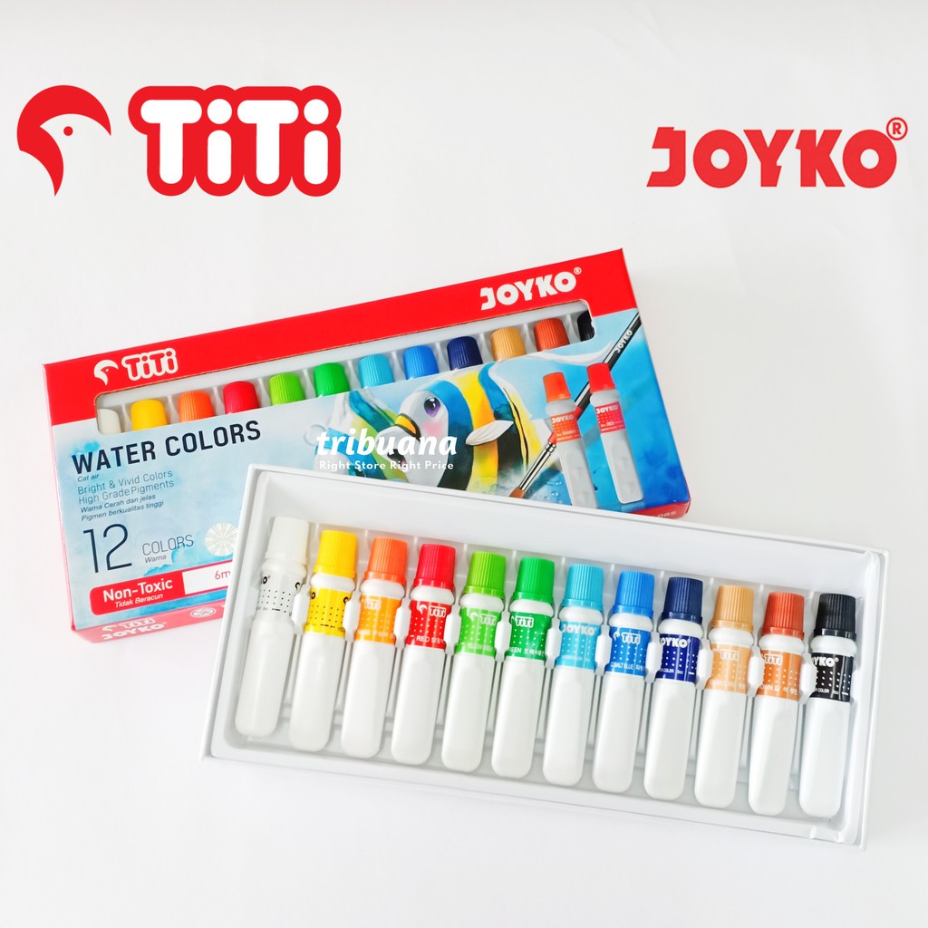  Cat  Air  Water Color TITI  12 Warna Shopee Indonesia