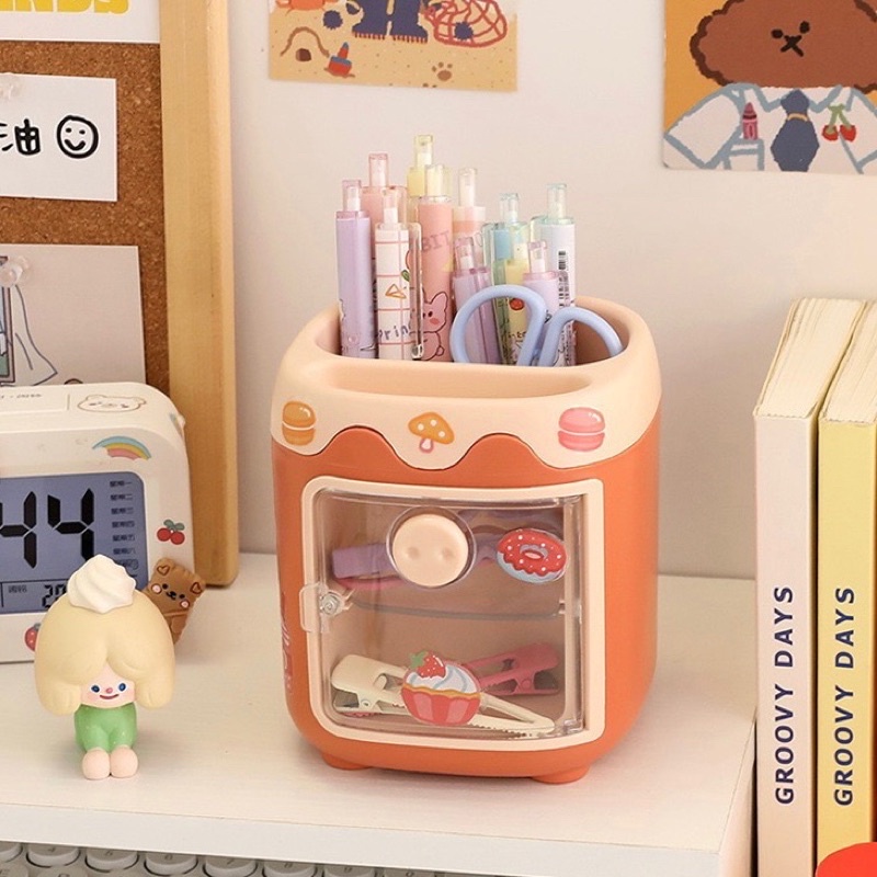 KENSHO Pen Holder Tempat Alat Tulis Aesthetic Lucu Import/Stationery Organizer/ Pen Stand/ Pencil/Laci/ Kotak Pensil