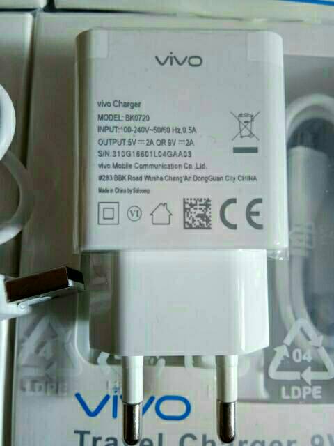 Charger VIVO Original 100% Fast Charging 9V-2A / Charger Vivo V11 V9 V7 V5 V5max V3max Y71 Y83 Y91