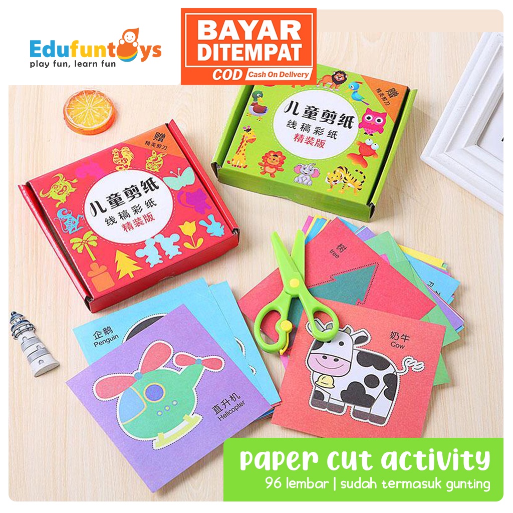 

Edufuntoys - DIY PAPER CUTTING / paper cut activity set/ gratis gunting/ mainan menggunting/ ativitas anak set menggunting/ prakarta