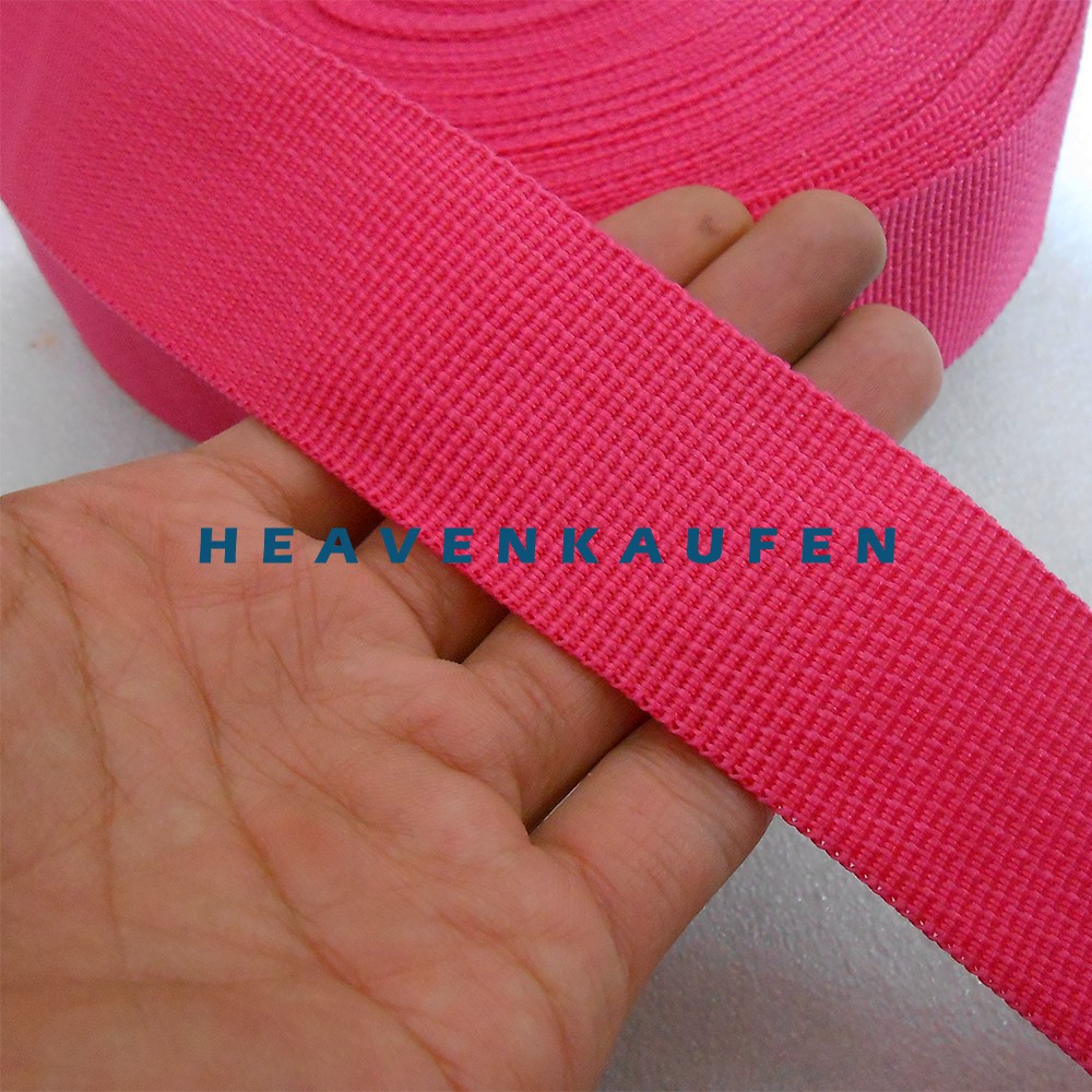 Webbing Tas Lebar 3,8 cm Warna Pink Fanta Harga Per Meter