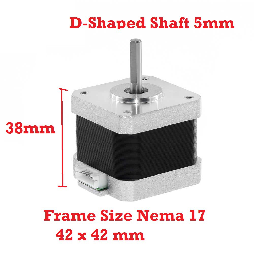 [HAEBOT] Motor Stepper Nema 17 17HS4401 Kabel 42mm 38mm 1.5A 0.4Nm CNC 3D Printer Plotter Drawing Laser