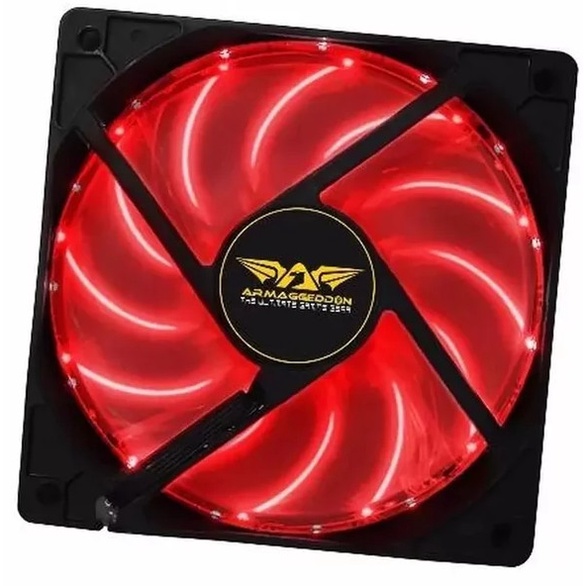 Fan Armaggeddon Azure 12cm Merah kipas casing pc merah 120mm cooler