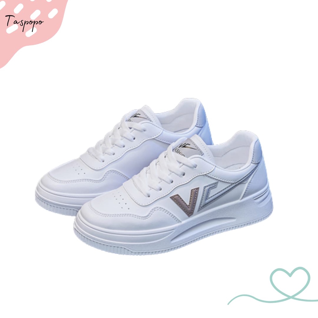 [Import] Taspopo 1026 Sepatu Sneaker Putih Wanita