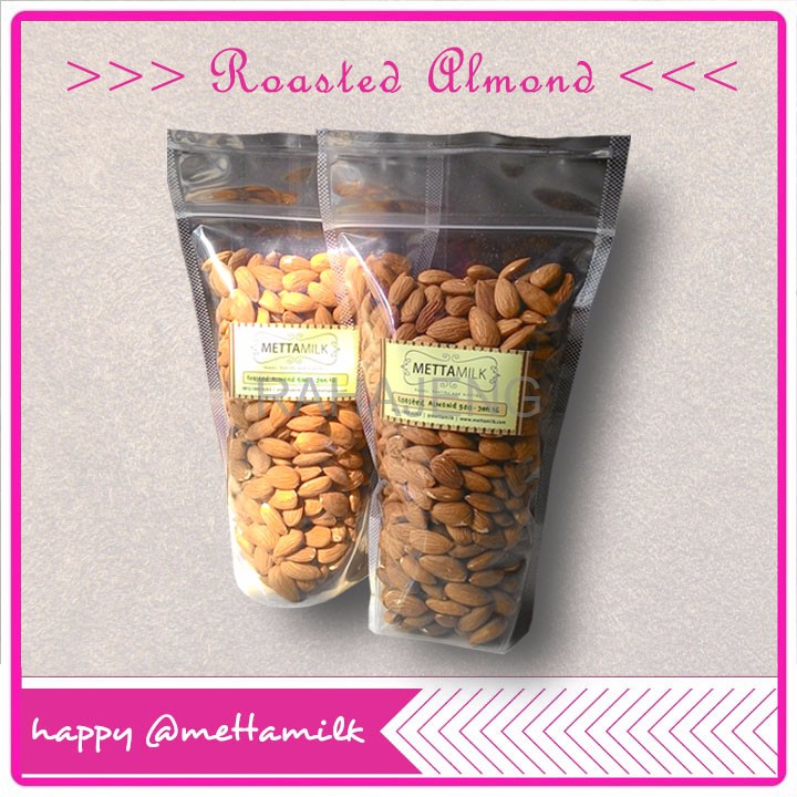 

ROASTED ALMOND | ALMOND PANGGANG 500 G @ METTAMILK