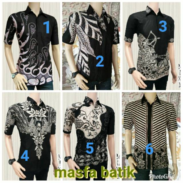 Kemeja Batik Pria Lengan Panjang Size M L Xl Xxl Bswart Batik Hrb026 Kenongo Hem Panjang Padi