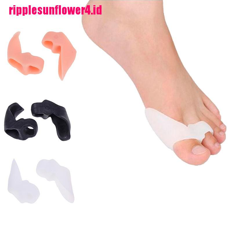 2pcs gel Silikon Pemisah / Pelurus Jari Kaki bunion / hallux valgus