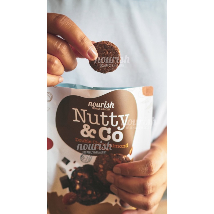 

KERING-KUE- NUTTY & CO (DOUBLE CHOCO ALMOND COOKIE) VEGAN GLUTEN FREE 150 GR -KUE-KERING.