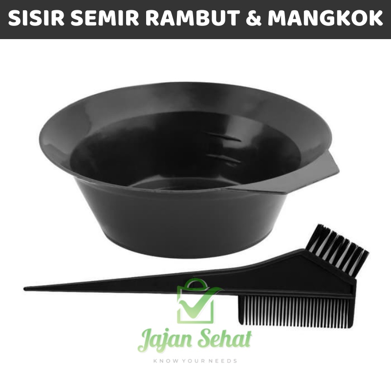 Sisir Semir Rambut dan Mangkok