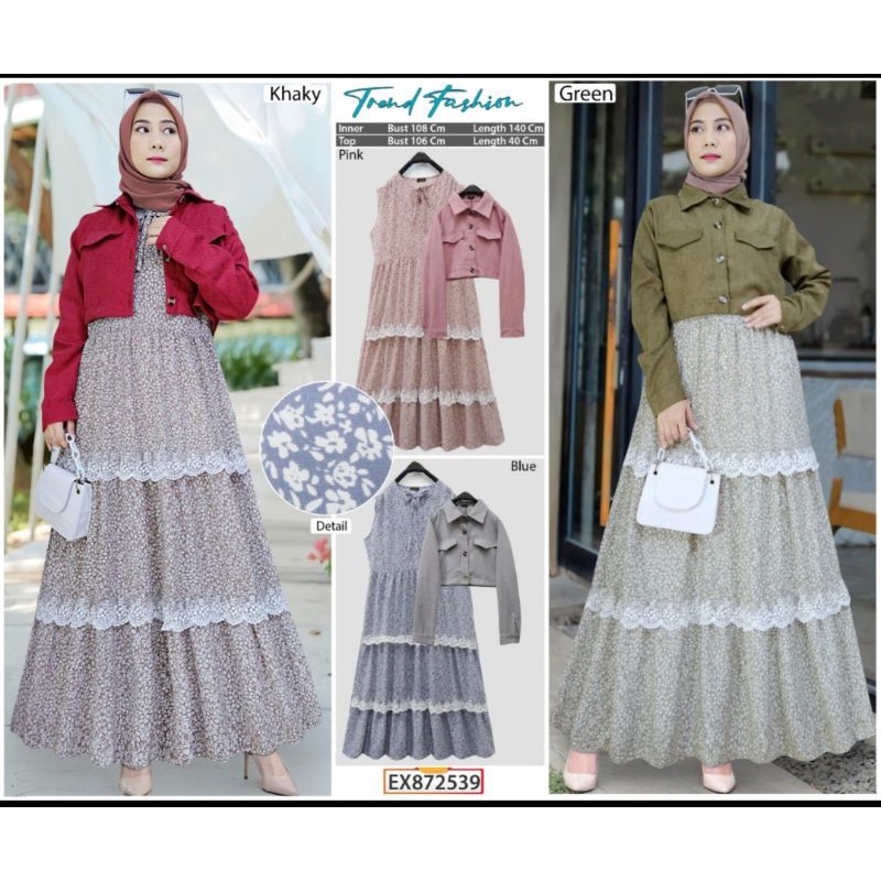 gamis rompi original EXTU/gamis import/gamis rompi/