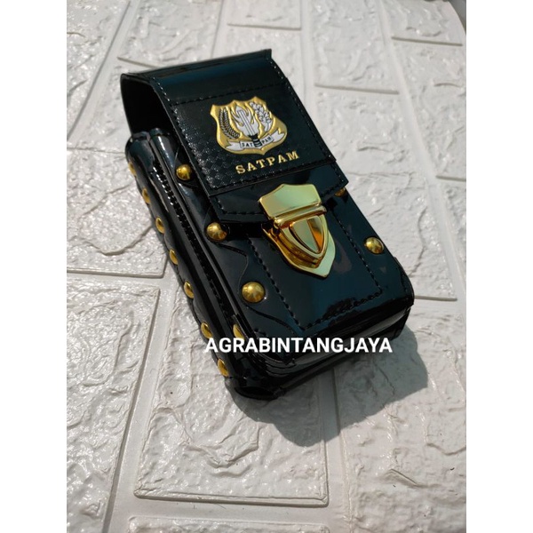SARUNG HP PINGGANG LOGO SATPAM SARUNG HP DOUBLE SLOT LOGO SATPAM DOMPET HP KUKUT LOGO SATPAM POUCH H
