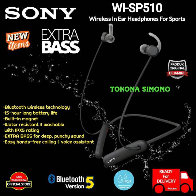 Sony WI SP510 Wireless Earphones For Sport