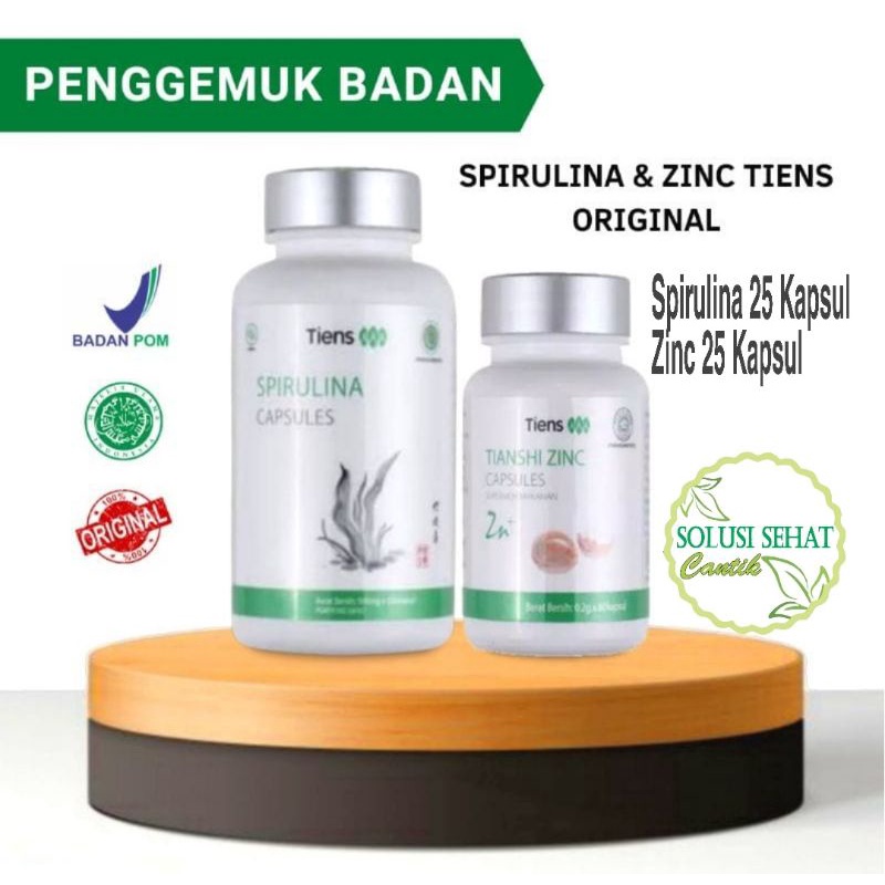 Jual Paket Penggemuk Badan Tiens Zinc & Spirulina Original (Kemasan