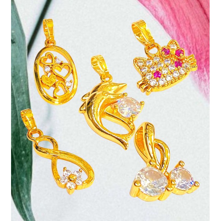leontin kalung lapis emas//perhiasan pengganti emas//perhiasan//kalung lapis emas