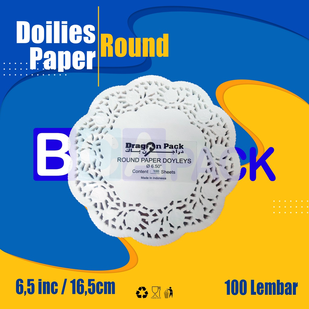 

Doilies Paper Round 6,5 inch - Kertas Alas Renda Kue - isi 100 Lembar