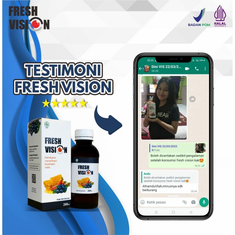 Fresh Vision Untuk Nutrisi Kesehatan Mata Minus, Katarak, Mata Merah