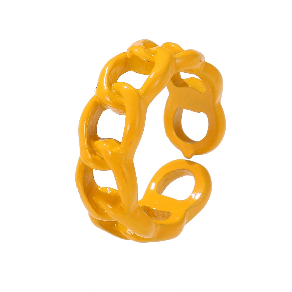 Fashion Creative Colorful Resin Ring Fashion Geometric Hollow Macarons Candy Rings Women Jewelry Accessories