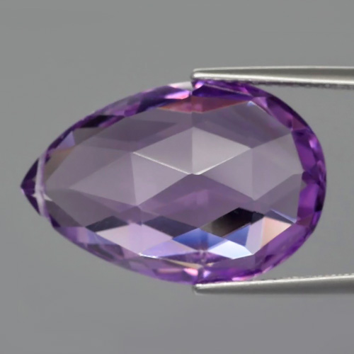 VVS Briolette Drilled Rose-Cut 12.92ct 20x13.3mm Natural Unheated Purple Amethyst Uruguay AT190