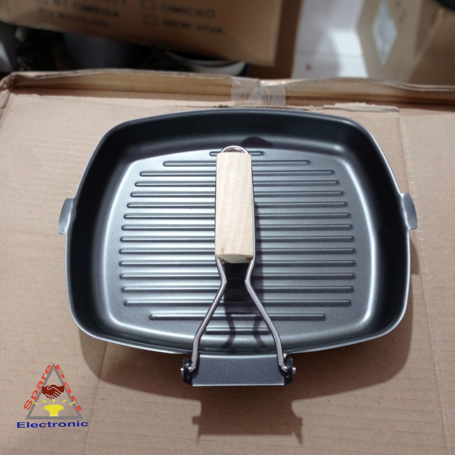 Square Grill pan 28 cm Panci panggangan Omicko