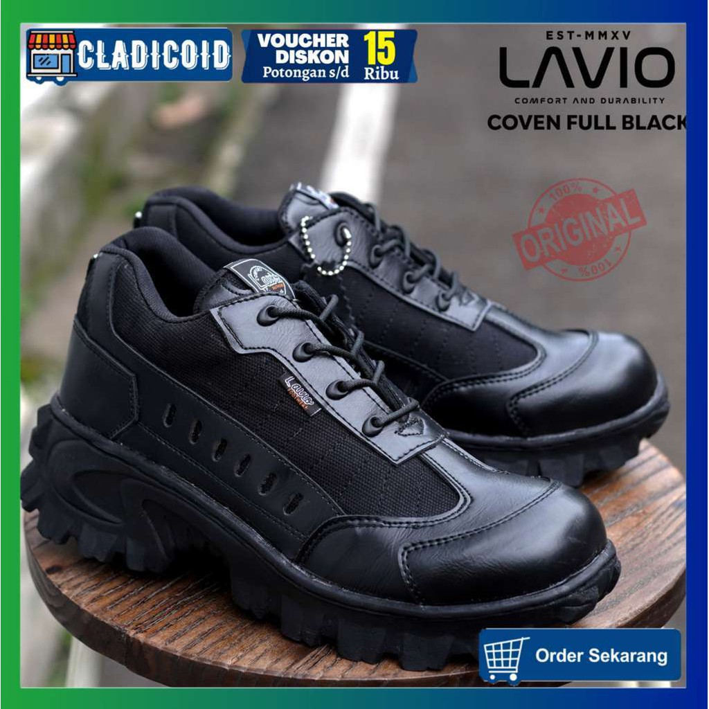 SEPATU SAFETY PRIA UJUNG BESI BIG SIZE JUMBO 44-46 KERJA LAPANGAN PROYEK OUTDOOR BERKENDARA LAVIO COVEN