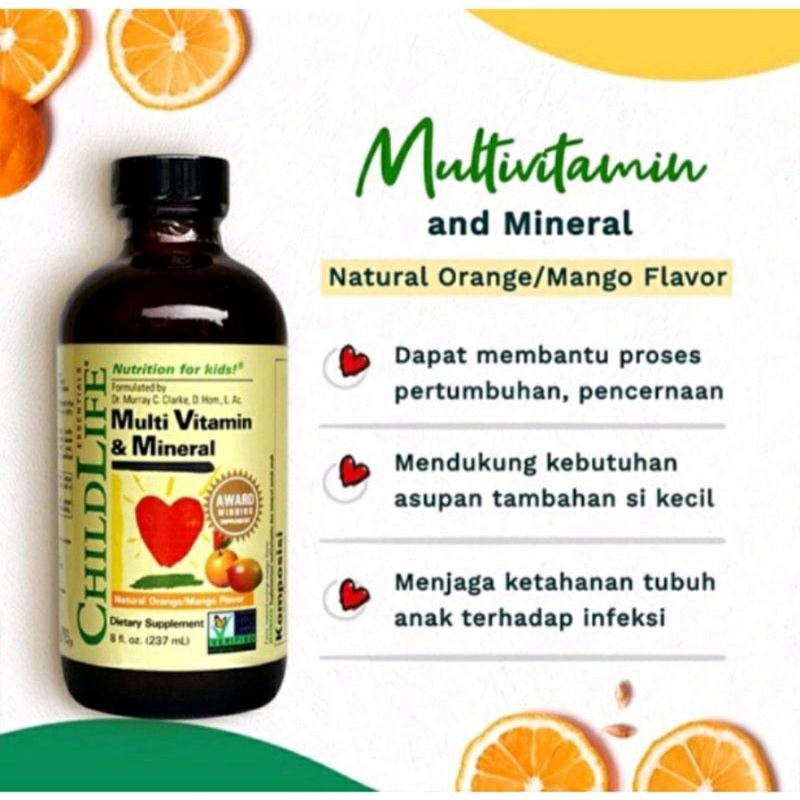 paket reseller CHILDLIFE, MULTIVITAMIN dan MINERAL 237ml
