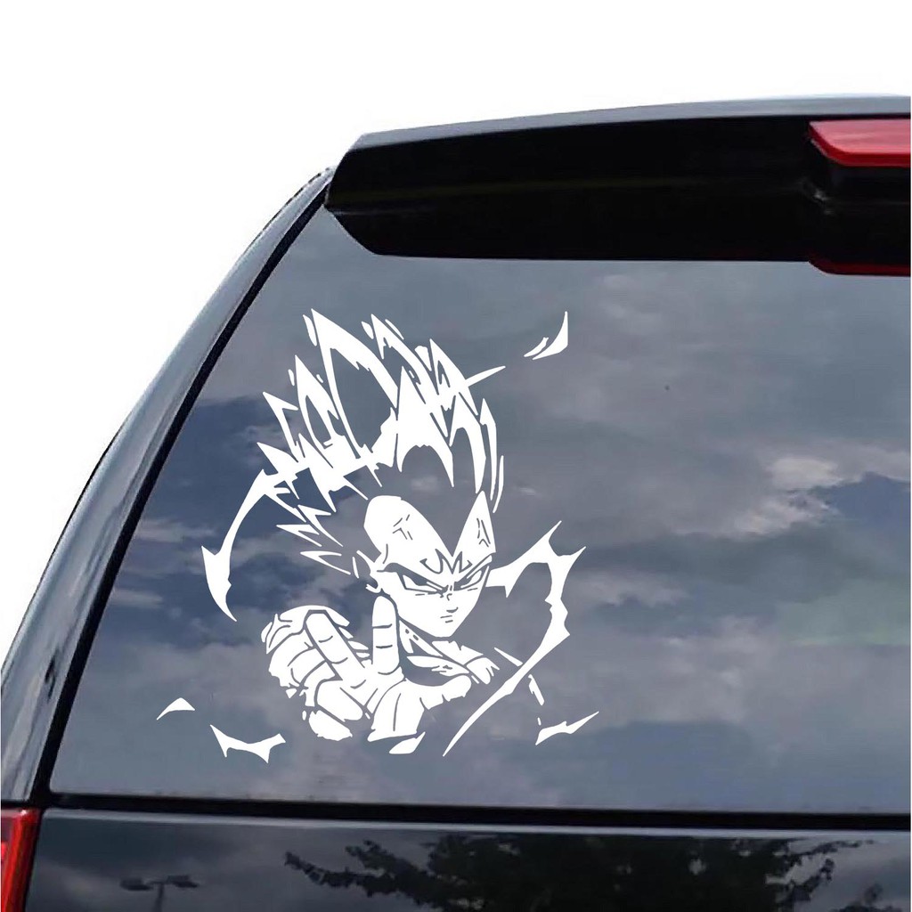 Sticker Mobil Cutting Vinyl Reflektif Vegeta Majin Buu Dragon Ball Shopee Indonesia