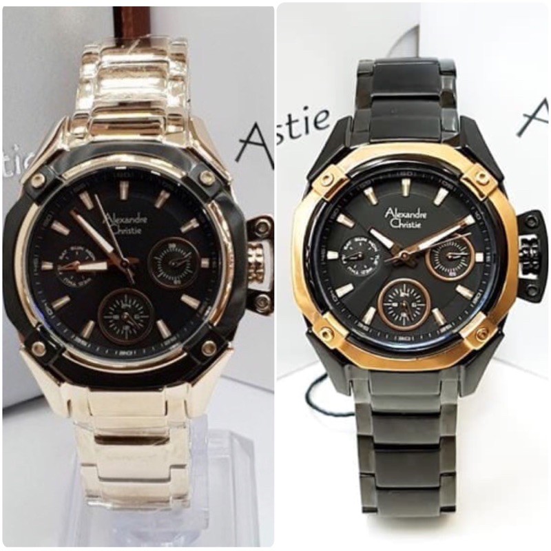 Alexandre Christie 6225 - AC6225BF Ladies Gold Black ORIGINAL