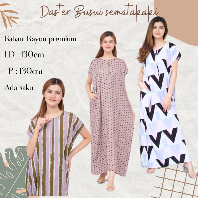 Daster Busui Bahan Adem Panjang Semata Kaki Motif