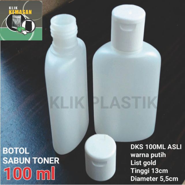 BOTOL SABUN TONER 100ML/BOTOL PLASTIK KOSMETIK/BOTOL DKS 100ML ASLI