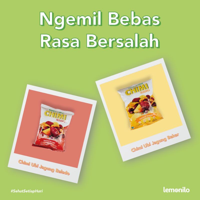 LEMONILO - Chimi Keripik Ubi Rasa Jagung Bakar dan Jagung Balado ukuran 45 Gram