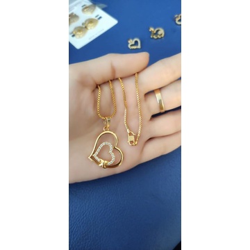 Kalung Motif Love Bahan Xuping Antikarat