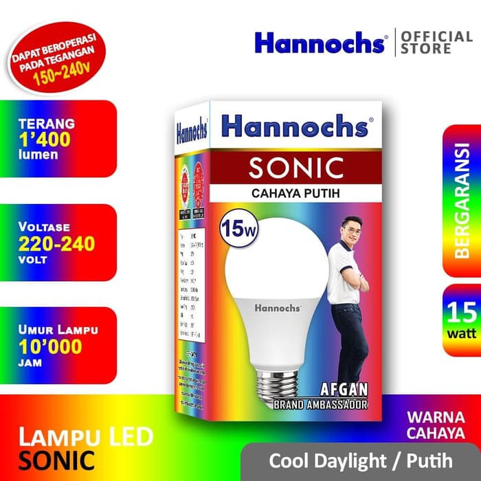 Hannochs SONIC LED Bulb 15 Watt - Bola Lampu Bohlam LED 15 Watt