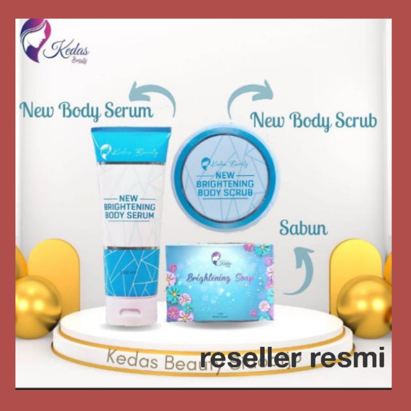 Kedas beauty sabun body serum body scrub original bpom paket 3in 1
