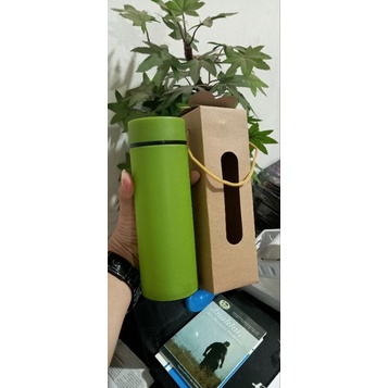 TUMBLER BOTOL SIXUP POLOS + BOX COKLAT RUSTIC