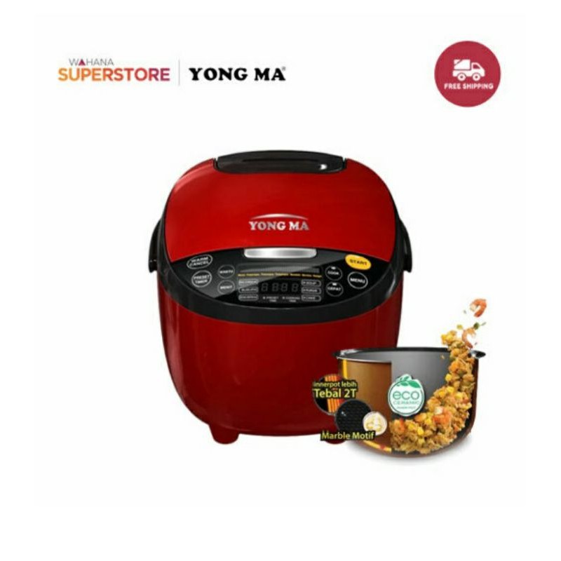 MAGIC COM YONG MA DIGITAL 2 LITER, WARNA MERAH