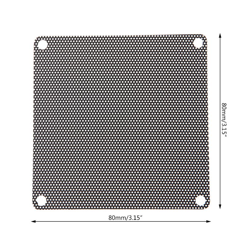 Cre 5pcs Filter Mesh Pvc Anti Debu 80mm Bisa Dipotong Warna Hitam Untuk Kipas Pendingin Komputer Pc