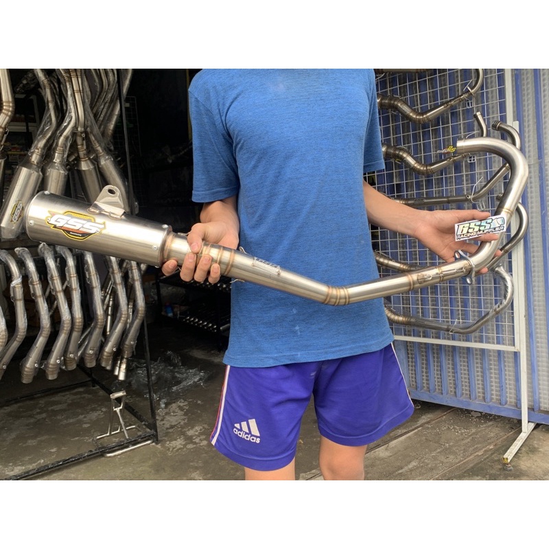 pnp vixion set tinggal pasang knalpot original gss racing muffler