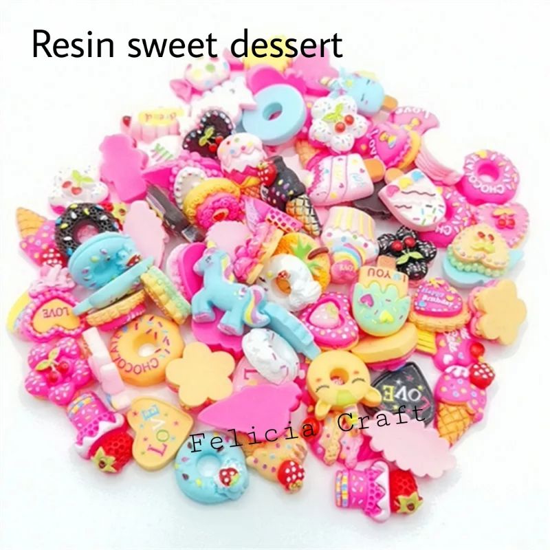 [100 pcs]  Grosir Clay Resin gantungan strap masker mix motif [banyak model]