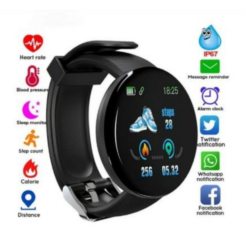 Smartband Sport D18 Smartwacth IP65 Waterproof