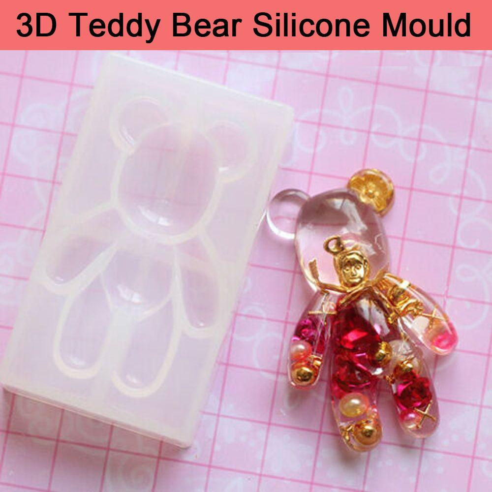 Top Teddy Bear Cetakan Silikon Handmade DIY Mainan Anak Membuat Perhiasan