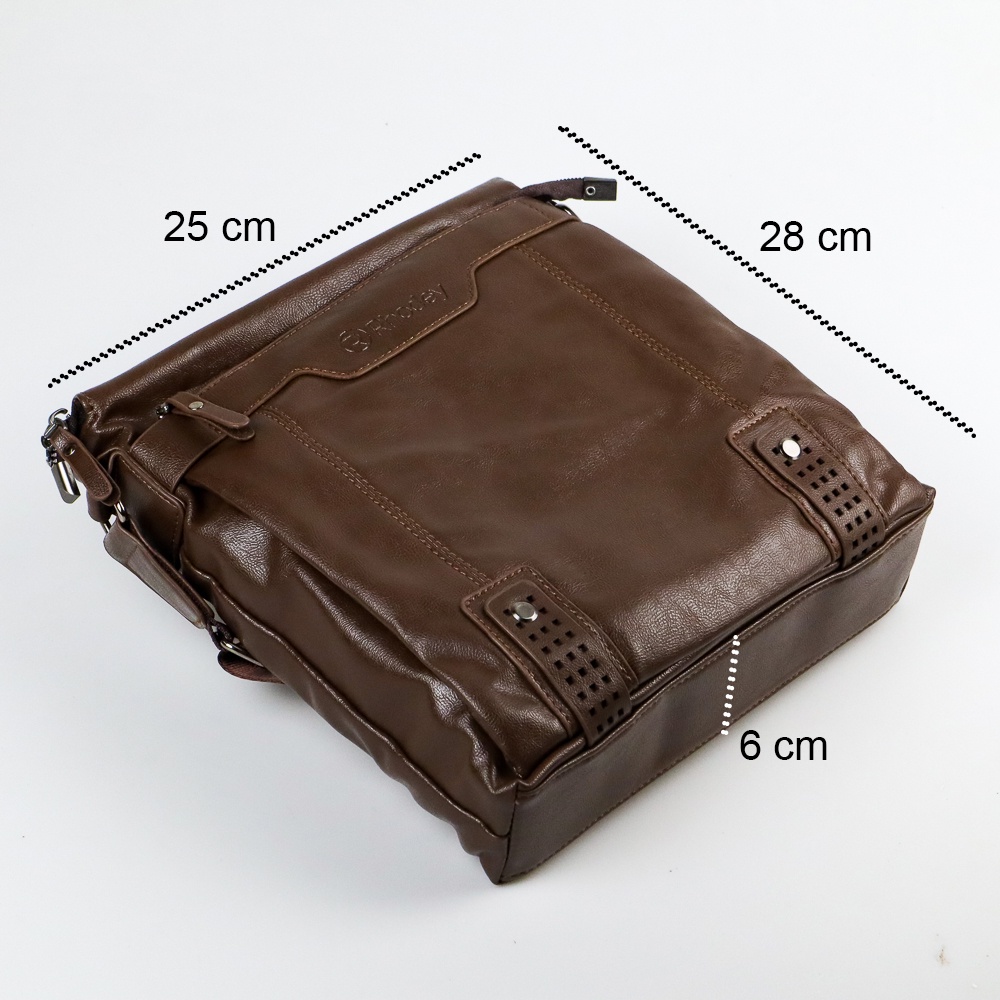 Rhodey Tas Selempang Messenger Crossbody Bag Pria - 15036 - Coffee