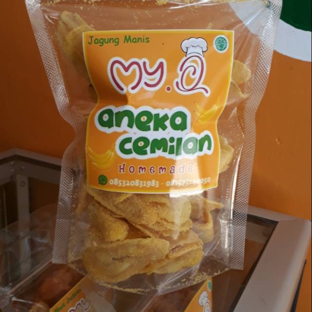 

Keripik pisang renyah rasa jangung manis