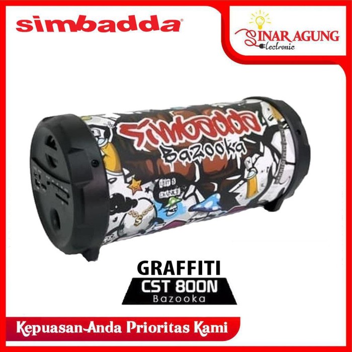 Simbadda Portable Speaker Bluetooth Cst800N Cst 800N - Graffiti