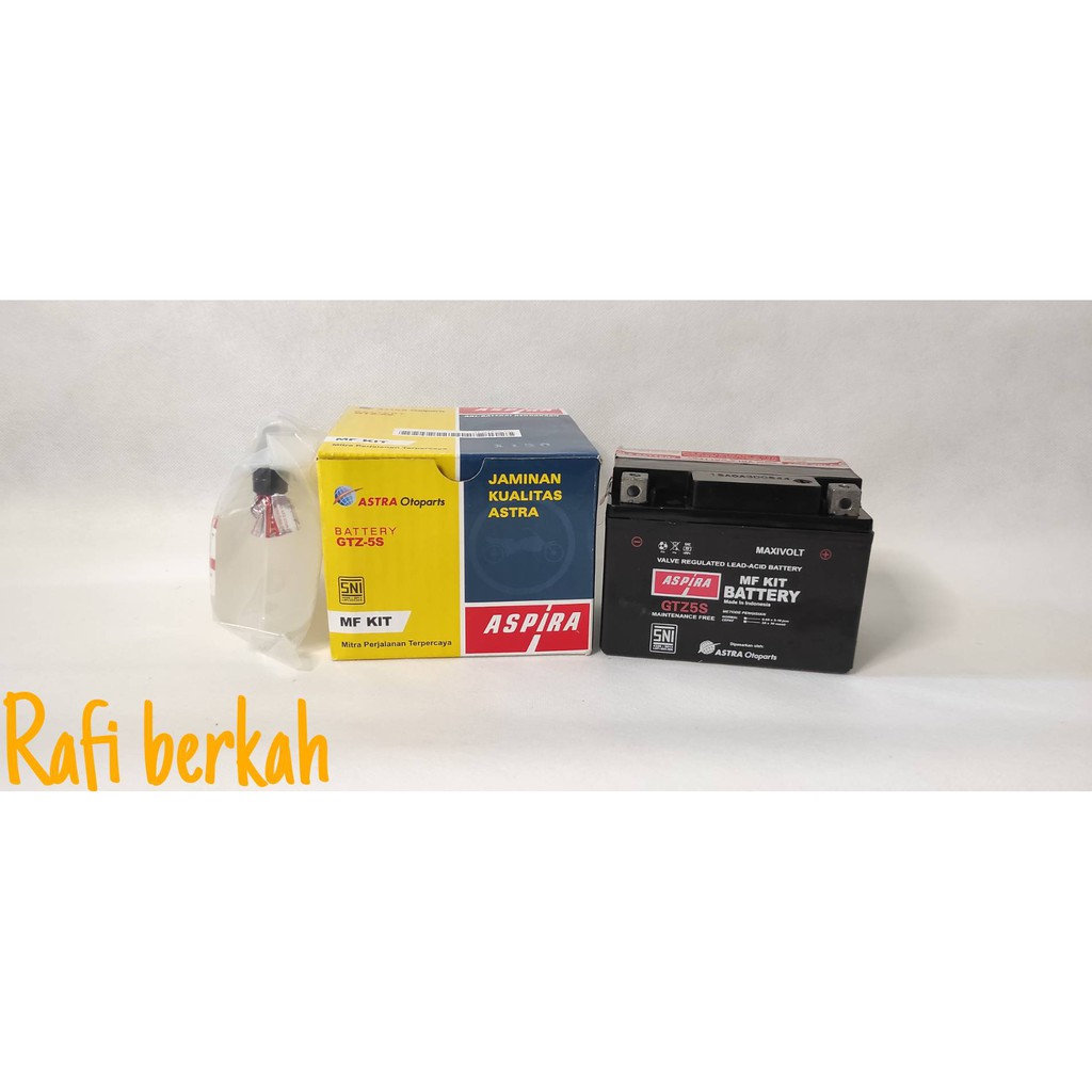 Jual Aki motor Yamaha Mio Soul -Mio J Aspira GTZ5S MF KIT Aki Kering