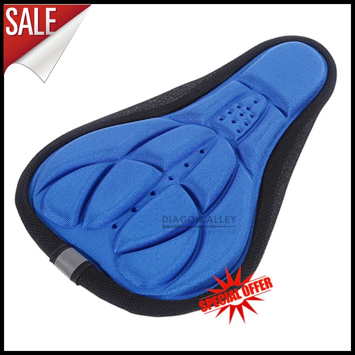 Cover Sadel Sepeda Penutup Jok Silicone Sponge Busa Blue