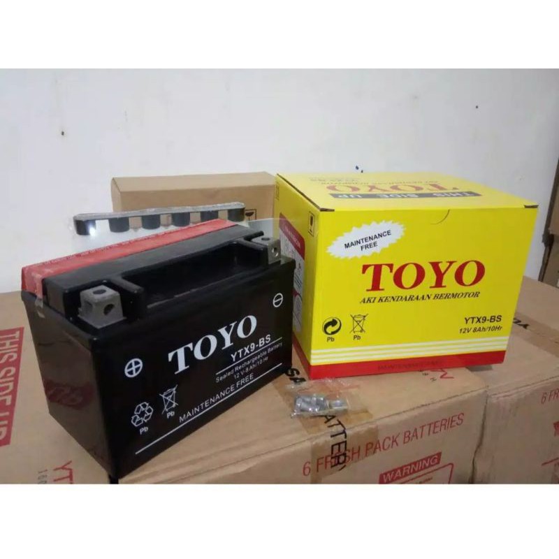 Aki Accu Merk Toyo khusus untuk Ninja 250 SL rr mono Z 250 SL ninja 250 fi ninja 250 r karbu Z 250 f