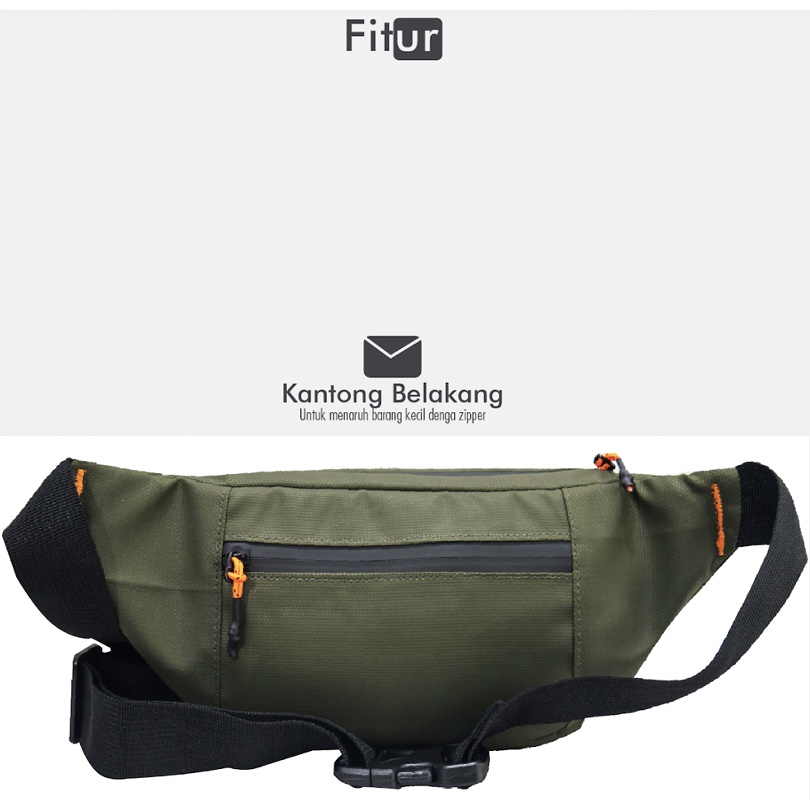 COLOMBANO ARMY |ManNeedMe x URBAN| Tas Selempang Pria Tas Pinggang Waist Bag ORIGINAL