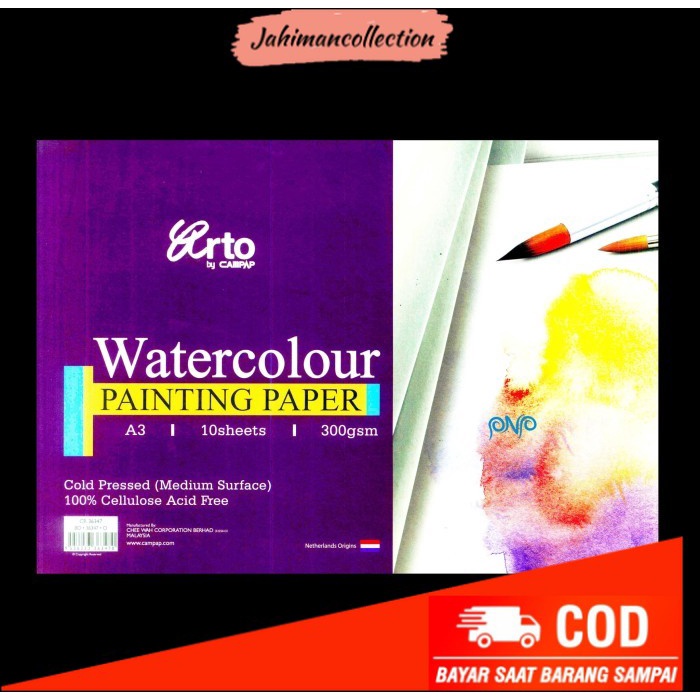 

✨ BISA COD ✨ Arto Watercolour Paper 300 gsm A3 Kertas Gambar Cat Air Cellulose